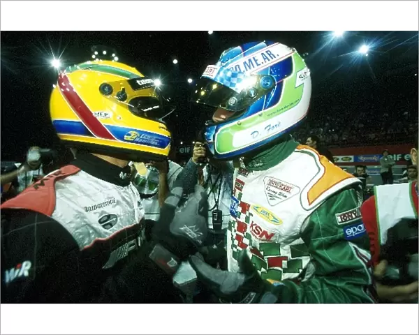 ELF Karting Masters 2000: Lewis Hamilton and Super A start Davide Fore in heated debate