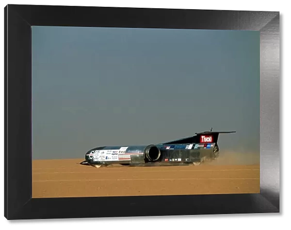 Thrust SSC Testing: ThrustSSC reached a peak of 330 mph during testing on the Al Jafr desert