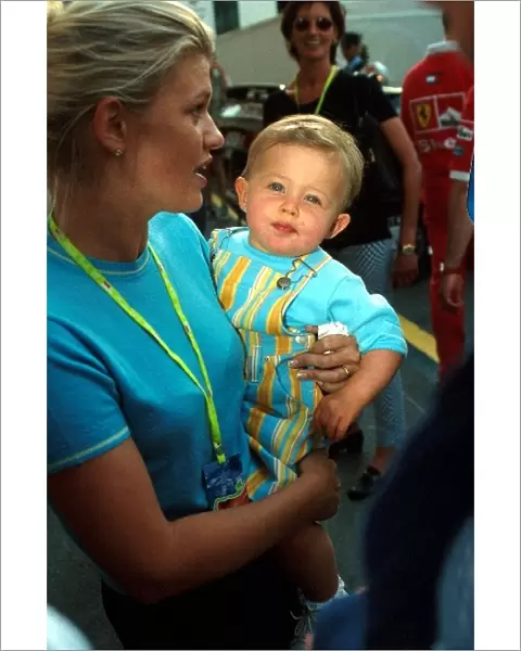 Formula One World Championship: Corinna Schumacher with daughter Gina Maria