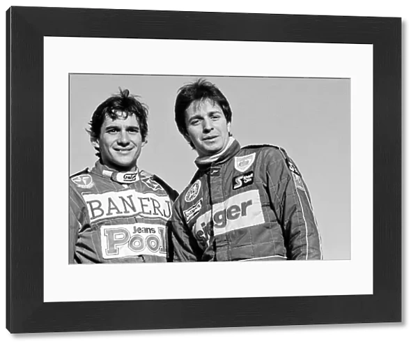 British Formula 3 Championship: L-R: Ayrton Senna West Surrey Racing with Martin Brundle Eddie Jordan Racing