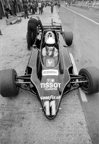 Formula One World Championship: Elio de Angelis sits in the Lotus 88B during Thursday morning practice. The car was once again declared illegal that evening