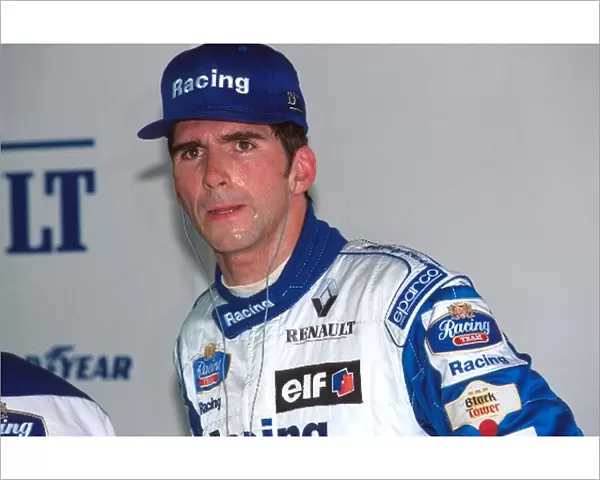 Formula One World Championship: Damon Hill Williams FW17 lead after a fantastic start but then spun out of the race on lap 2