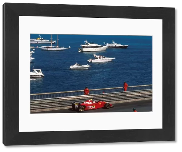 Formula One World Championship: Gerhard Berger Ferrari 412T2, finished third behind Damon Hill