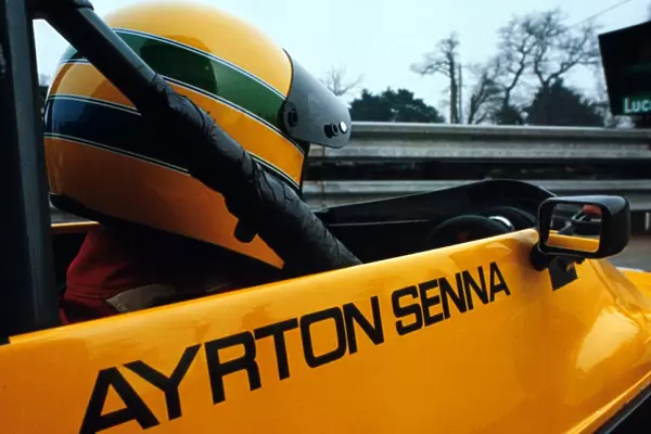 Formula Ford 2000: Ayrton Senna sits in the Rushen Green Racing Van Diemen RF82