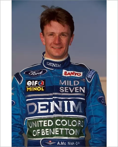 Formula One World Championship: Test driver Allan McNish was present to drive the Benetton B194 for the first time