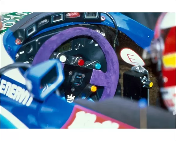 Formula One World Championship: The steering wheel of Michael Schumacher Benetton B195 Renault