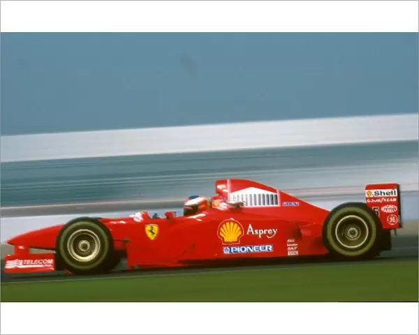 Formula One World Championship: Michael Schumacher, Ferrari F310B, DNF retired with wheel bearing failure