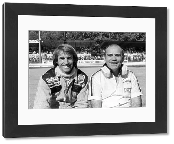 Formula One World Championship: Eighth placed Jacques Laffite Ligier, with Guy Ligier Ligier Team Owner on the pit wall