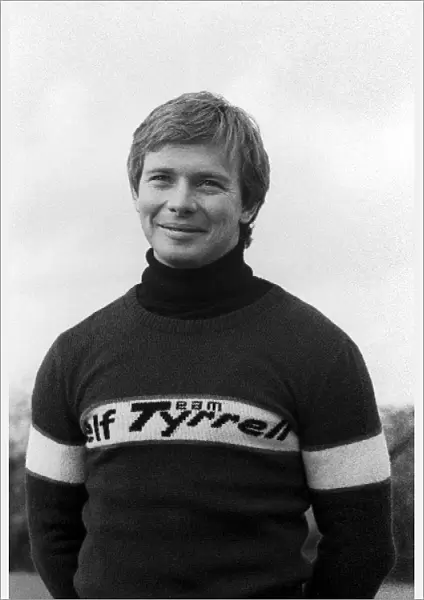 Formula One World Championship: New Tyrrell driver Didier Pironi wearing the team knitwear
