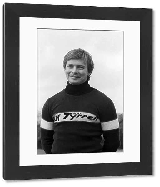Formula One World Championship: New Tyrrell driver Didier Pironi wearing the team knitwear
