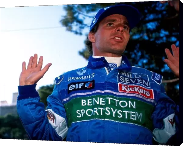 Formula One World Championship: Gerhard Berger Benetton had a miserable race retiring on lap ten with a gearbox sensor failure