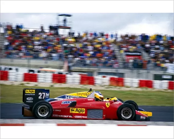 Formula One World Championship: Race winner Michele Alboreto Ferrari 156  /  85 overtakes Keke Rosberg Williams Honda FW10