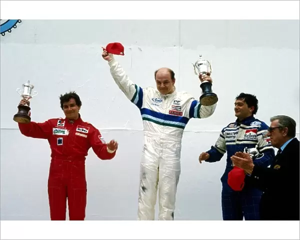 European Formula 3000 Championship: The podium: Michel Ferte March, second; John Nielsen Ralt, winner; Gabriele Tarquini March, third; Jean Marie