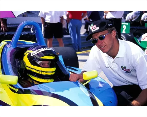 Indy Lights Championship: Cristiano da Matta Lola Buick T97  /  20, in car, with Gualter Salles