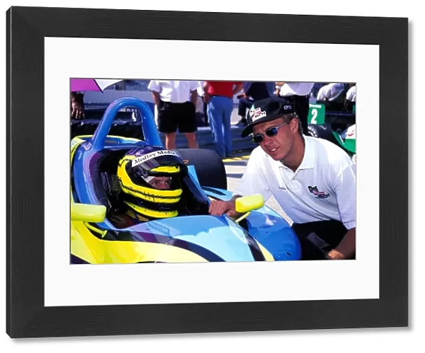 Indy Lights Championship: Cristiano da Matta Lola Buick T97  /  20, in car, with Gualter Salles
