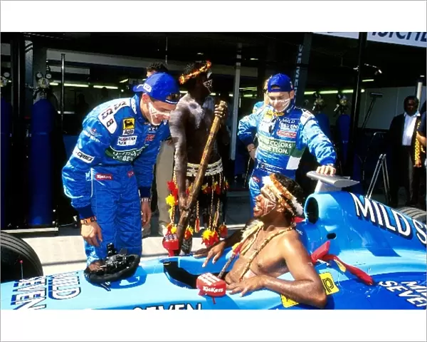 Formula One World Championship: An Aborigine tries the Benetton for size