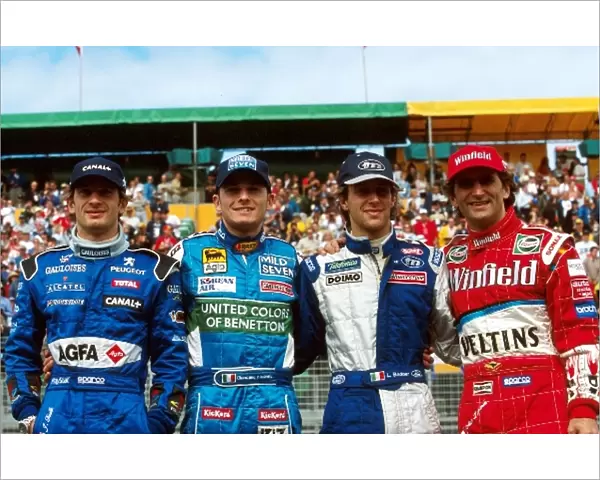 Formula One World Championship: Four Italians in the race L to R, Jarno Trulli, Giancarlo Fisichella, Luca Badoer and Alex Zanardi