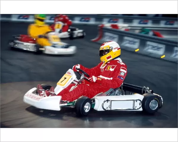 Charity Karting Event: Ferrari test driver Luca Badoer was second fastest in the charity karting event