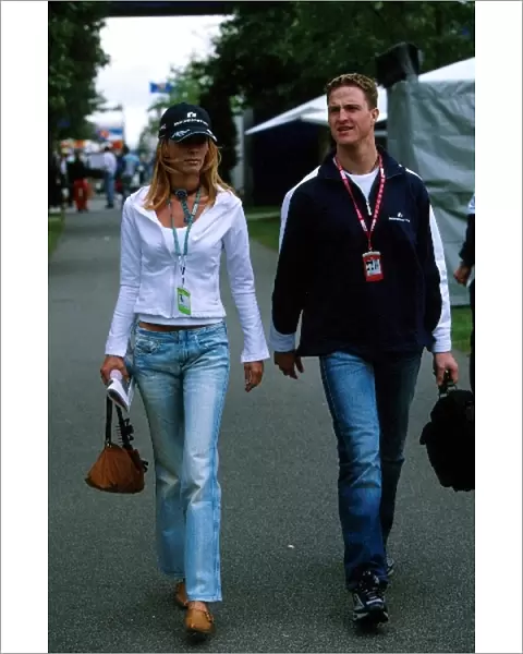 Formula One World Championship: Ralf Schumacher Williams with his wife Cora