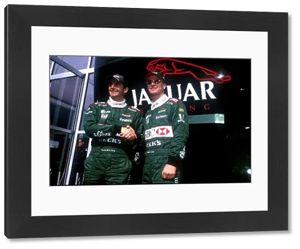 Formula One World Championship: Pedro De La Rosa Jaguar Cosworth R2 and Eddie Irvine Jaguar Cosworth R2