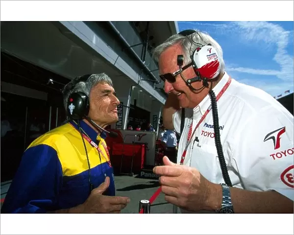 Formula One World Championship: Pierre Dupasquier Michelin Competitions Director speaks with Ove Andersson Toyota F1 Team President