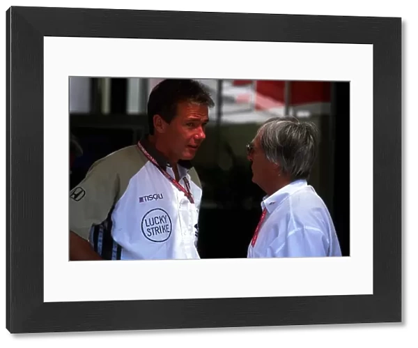 Formula One World Championship: Craig Pollock BAR Managing Director talks with F1 supremo Bernie Ecclestone
