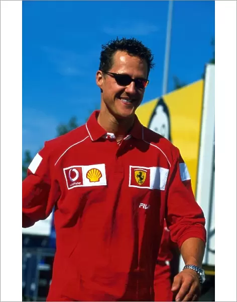 Formula One World Championship: Race winner and 2002 F1 world champion Michael Schumacher Ferrari
