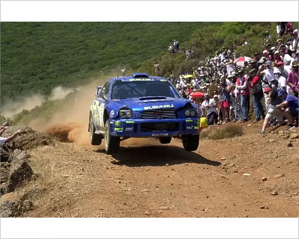 Richard Burns (GBR) on stage 16 before retiring from the rally