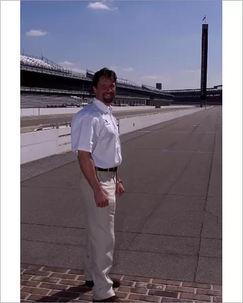 Indy Racing League: Michael Andretti, USA. Michael Andretti stands on the yard of bricks at the Indianapolis Motor Speedway