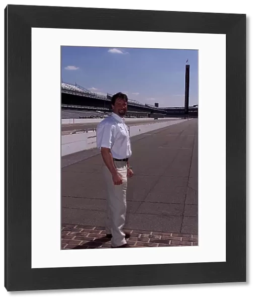 Indy Racing League: Michael Andretti, USA. Michael Andretti stands on the yard of bricks at the Indianapolis Motor Speedway