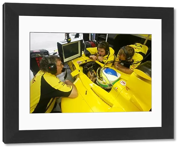 Formula One World Championship: L-R: Gary Anderson, Giancarlo Fisichella DHL Jordan Honda EJ12