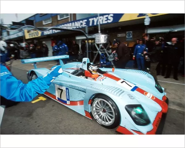 European Le Mans Series: Stefan Johansson leaves the pits on his way to 3rd place