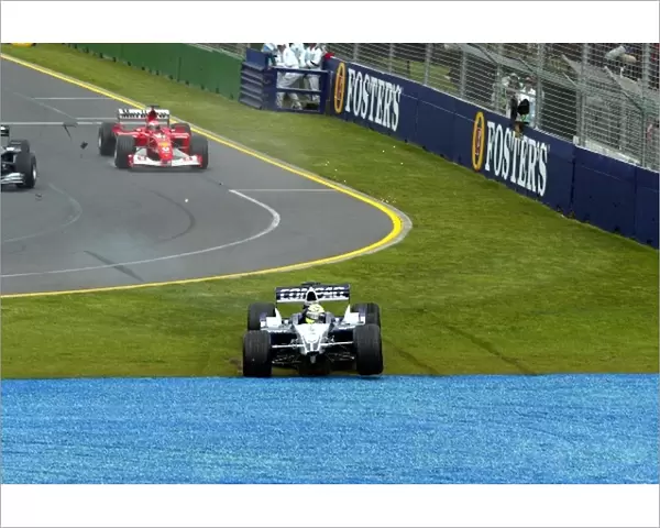 Formula One World Championship: The first lap crash - Ralf Schumacher Williams BMW FW24 goes airborne