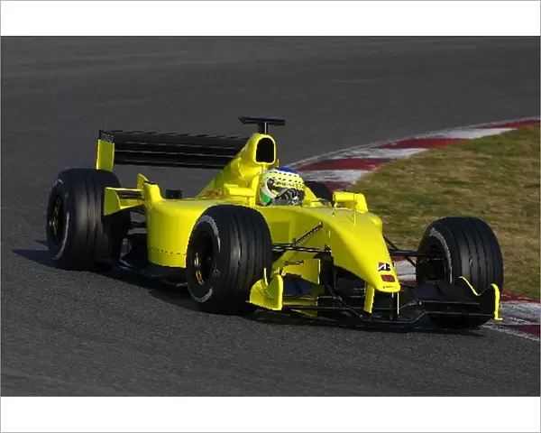 Formula One Testing: Giancarlo Fisichella tests the new Jordan Honda EJ12