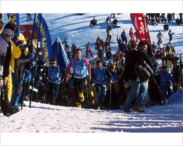 Villars 24 Hour Ski race: The start of the race