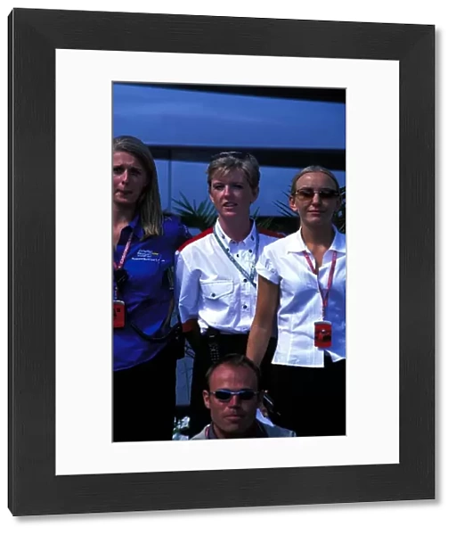 Formula One World Championship: Sarah French Bridgestone Press Officer and Jules Kulpinski Press Officer and Personal Assistant to Jacques Villeneuve
