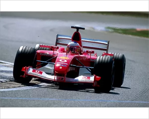 Formula One World Championship: Pole sitter Rubens Barrichello Ferrari F2003-GA went on to take a memorable victory