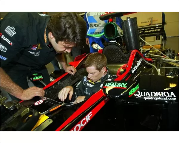 Formula One World Championship: Anthony Davidson, acquainting himself with the Minardi Asiatech PS02, is set to make his GP debut with Minardi