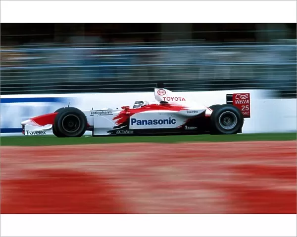 Formula One World Championship: A solid debut performance for Allan McNish Toyota F102 was ended by his involvement in the first corner pile up