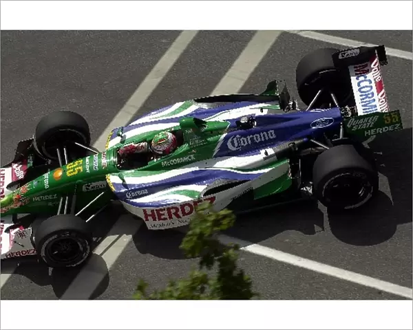 Mario Dominguez, (MEX), Ford-Cosworth  /  Lola, during practice for the Molson Indy Vancouver. Concord Pacific Place, Vancouver, B. C. Can. 28 July, 2002