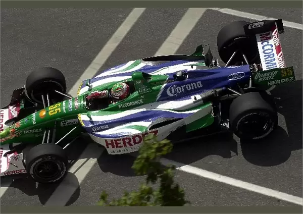 Mario Dominguez, (MEX), Ford-Cosworth  /  Lola, during practice for the Molson Indy Vancouver. Concord Pacific Place, Vancouver, B. C. Can. 28 July, 2002