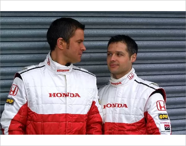 British Touring Car Championship: Left to right: Alan Morrison with team mate Andy Priaulx Arena Motorsport Honda Civic Type-R