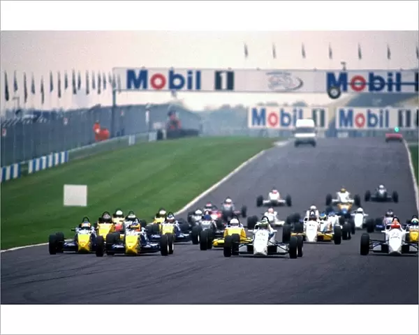 Formula Ford Winter Series: Race winner Tony Rodgers Mackie Motorsport, leads the start of the race