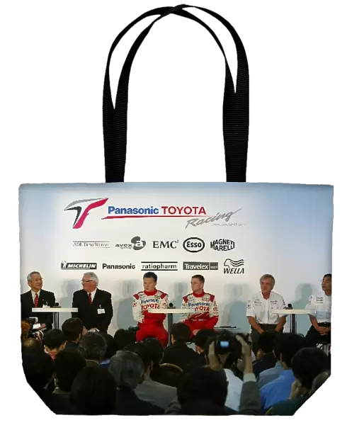 Formula One World Championship: Toyota held a Press Conference in Tokyo to commemorate their first home GP: Tsutomu Tomita Chairman of Panasonic
