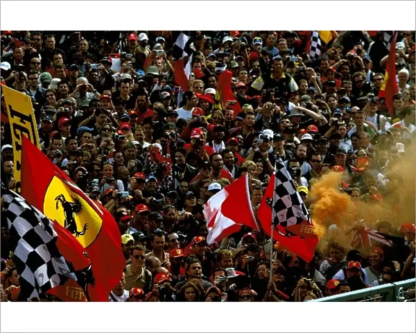 Formula One World Championship: The fans in the crowds waved their flags enthusiatically