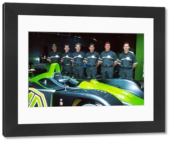 MG X-Power Motorsport Launch: L to R; Anthony Reid, Kevin McGarrity, Warren Hughes, Julian Bailey, Mark Blundell and Jonny Kane
