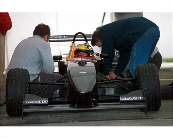 British Formula Three Championship: Andy Priaulx tests the Ralt Mugen-Honda F302 for the first time