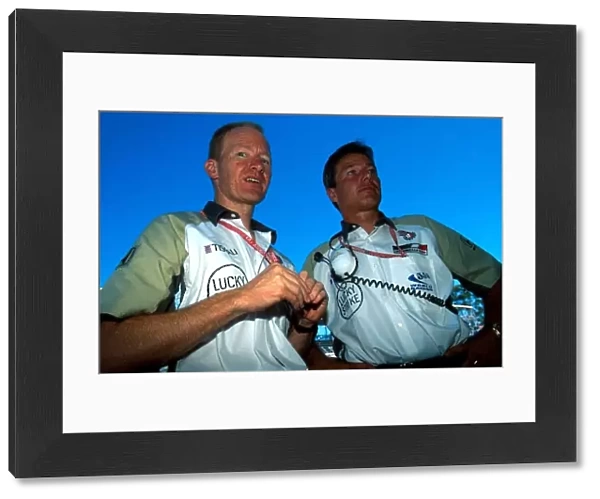 Formula One World Championship: Malcolm Oastler Technical Director BAR with Craig Pollock Team Principal BAR