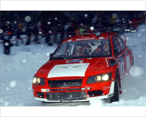 FIA World Rally Championship: Alister McRae Mitsubishi Lancer EVO VII WRC on stage 1
