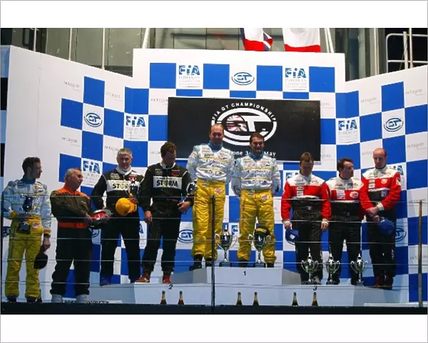 FIA GT Championship: The FIA GT podium: FIA GT Championship, Rd2, Silverstone, England. 4 May 2002